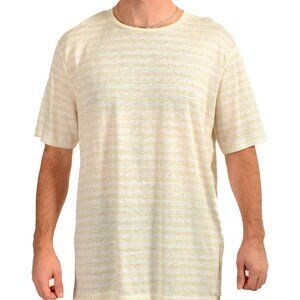 Hugo Boss Men's "T-Tesar 59" 100%Linen Striped Short Sleeve T-Shirt US 2XL IT 56